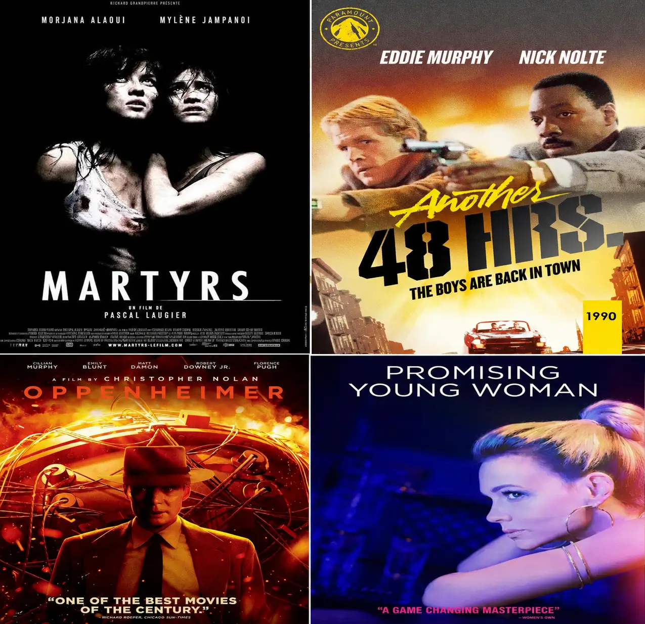Collage of popular movie posters.